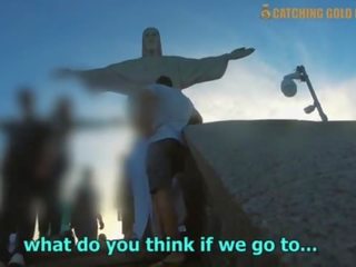 Groovy seks met een braziliaans verbeelding vrouw uitgezocht omhoog van christ de redeemer in rio de janeiro
