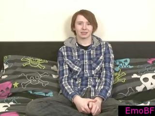 Cute Redhead Emo Twink Stroking Dick