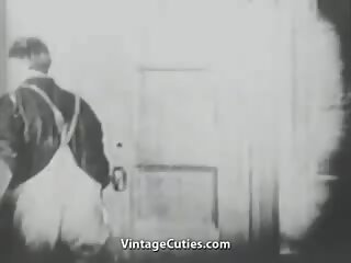 Painter förför och fucks en singel älskare (1920s tappning)